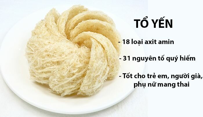Tổ yến là món ăn bổ dưỡng cho trẻ em, người già, phụ nữ mang thai Tổ yến là món ăn bổ dưỡng cho trẻ em, người già, phụ nữ mang thai