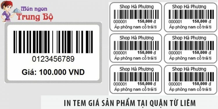 In tem giá sản phẩm tại quận Từ Liêm nhanh - rẻ - đẹp